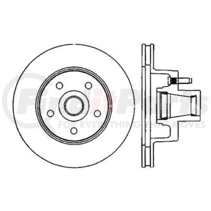 Centric 120.61017 Disc Brake Rotor and Hub Assembly Premium Brake Rotor