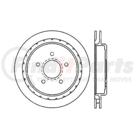 Centric 125.62062 Disc Brake Rotor Centric Premium High Carbon Alloy Brake Rotor