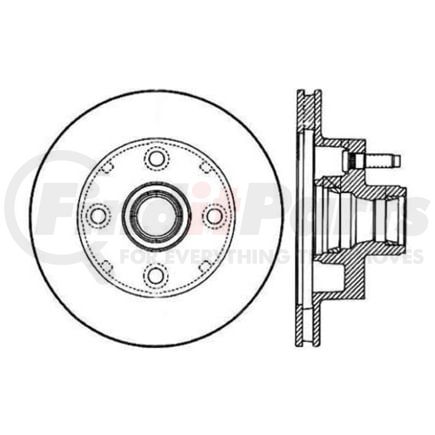 Centric 120.61016 Disc Brake Rotor and Hub Assembly Premium Brake Rotor