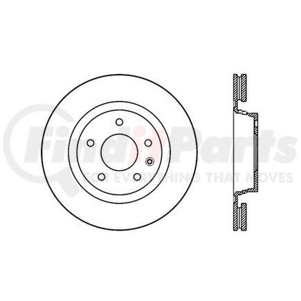 125.34103 by CENTRIC - Centric Premium High Carbon Alloy Brake Rotor