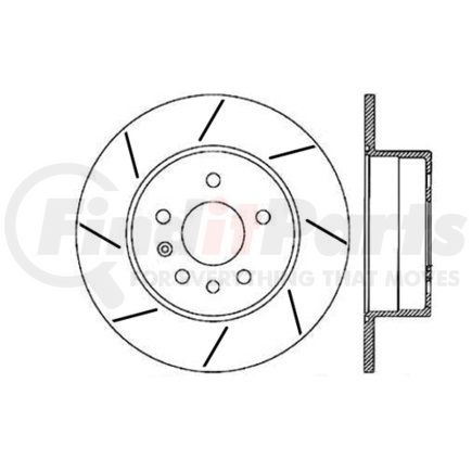 126.38011 by CENTRIC - Centric Premium OE Style Slotted Brake Rotor