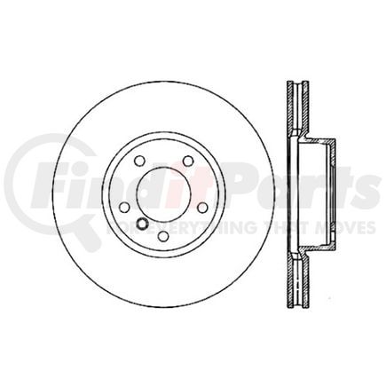 120.34098 by CENTRIC - Premium Brake Rotor
