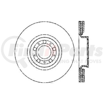 120.39032 by CENTRIC - Centric Premium High Carbon Alloy Brake Rotor