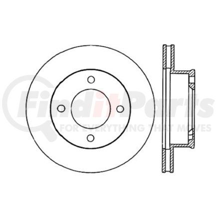 121.45021 by CENTRIC - C-Tek Standard Disc Brake Rotor - 9.83 in. Outside Diameter