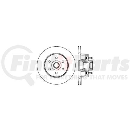 Centric 120.67025 Disc Brake Rotor and Hub Assembly Premium Brake Rotor