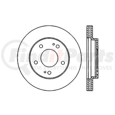 Centric 125.46042 Disc Brake Rotor Centric Premium High Carbon Alloy Brake Rotor