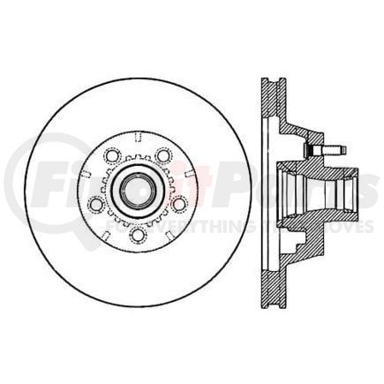 Centric 120.67000 Disc Brake Rotor and Hub Assembly Premium Brake Rotor