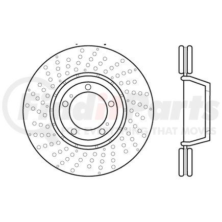 128.37072 by CENTRIC - Centric Premium OE Style Drilled Brake Rotor