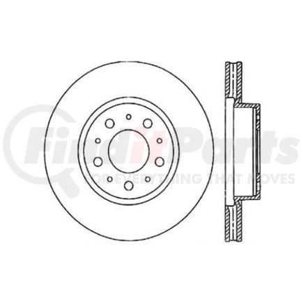 120.39016 by CENTRIC - Centric Premium Brake Rotor