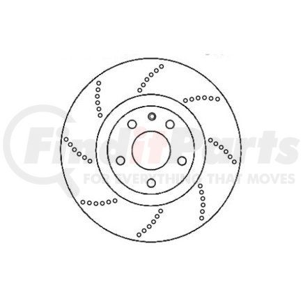 Centric 128.62091 Disc Brake Rotor Centric Premium OE Style Drilled Brake Rotor
