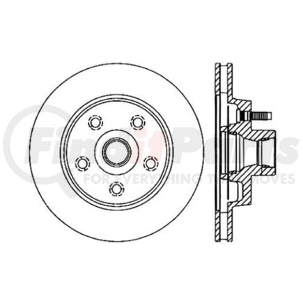 Centric 120.61035 Disc Brake Rotor and Hub Assembly Premium Brake Rotor