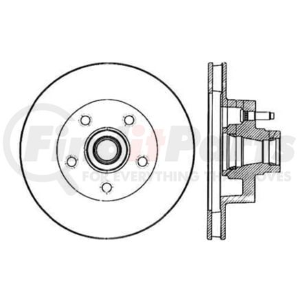 Centric 120.61006 Disc Brake Rotor and Hub Assembly Premium Brake Rotor