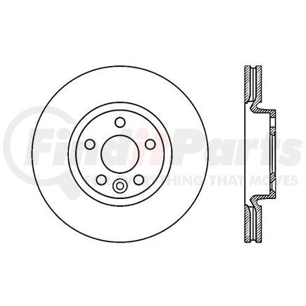 121.37056 by CENTRIC - C-Tek Standard Disc Brake Rotor - 14.48 in. Outside Diameter