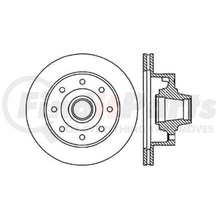 Centric 125.65046 Disc Brake Rotor and Hub Assembly Premium High-Carbon Rotor