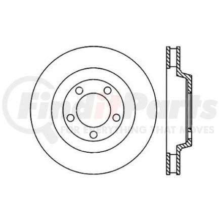 Centric 120.61058 Disc Brake Rotor Centric Premium Brake Rotor