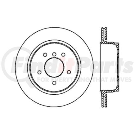 Centric 120.34076 Disc Brake Rotor Centric Premium High Carbon Alloy Brake Rotor
