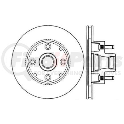 Centric 120.61011 Disc Brake Rotor and Hub Assembly Premium Brake Rotor