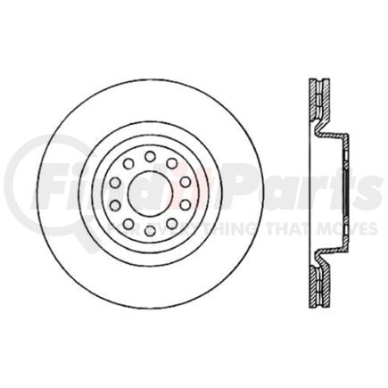 Centric 120.33087 Disc Brake Rotor Premium Brake Rotor