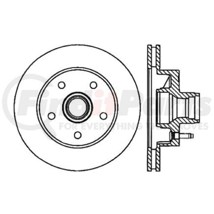 Centric 120.65048 Disc Brake Rotor and Hub Assembly Premium Brake Rotor