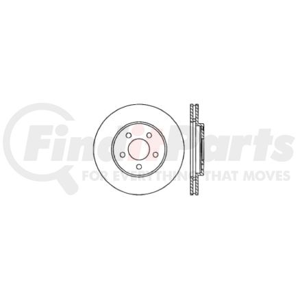 Centric 120.67008 Disc Brake Rotor Premium Brake Rotor