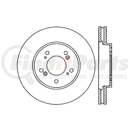 Centric 120.40066 Disc Brake Rotor Premium Brake Rotor