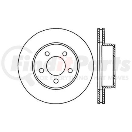 Centric 125.65054 Disc Brake Rotor Centric Premium High Carbon Alloy Brake Rotor