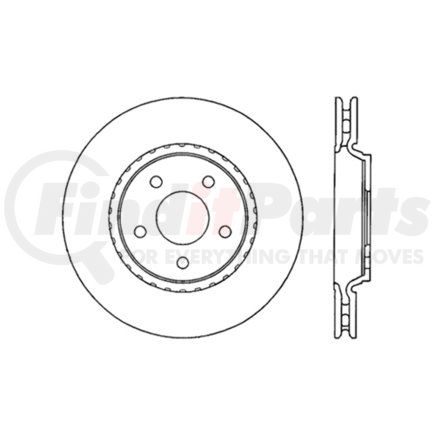 Centric 125.62078 Disc Brake Rotor Centric Premium High Carbon Alloy Brake Rotor