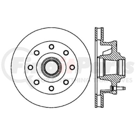 Centric 120.66024 Disc Brake Rotor and Hub Assembly Premium Brake Rotor