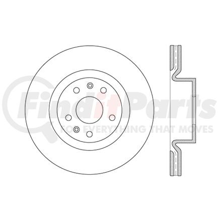 Centric 120.51036 Disc Brake Rotor Premium Brake Rotor