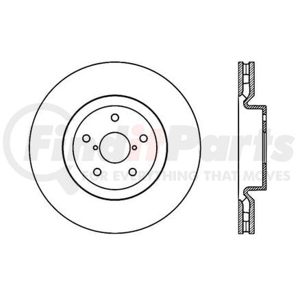 120.47022 by CENTRIC - Premium Brake Rotor