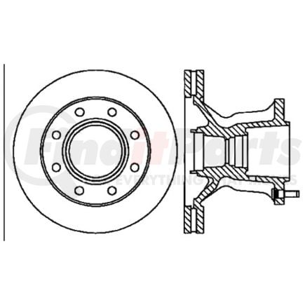 120.66033 by CENTRIC - Centric Front Brake Disc Premium - OE comparable