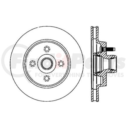 Centric 120.61031 Disc Brake Rotor and Hub Assembly Premium Brake Rotor