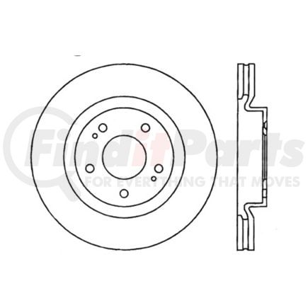 Centric 120.46076 Disc Brake Rotor Premium Brake Rotor