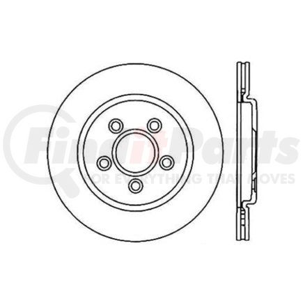 Centric 120.61062 Disc Brake Rotor Premium Brake Rotor