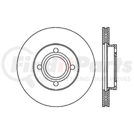 121.33002 by CENTRIC - C-Tek Standard Disc Brake Rotor - 10.07 in. Outside Diameter