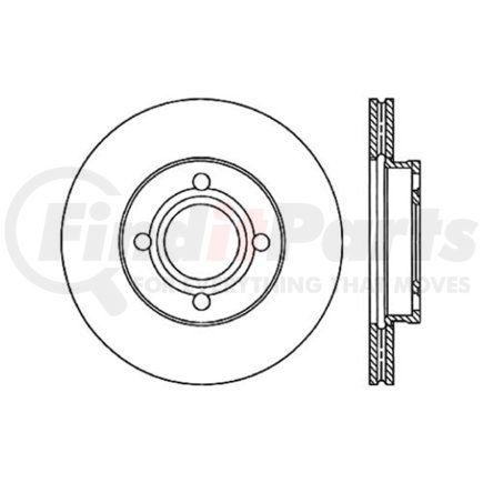 Centric 121.33002 Disc Brake Rotor C-Tek Standard Disc Brake Rotor - 10.07 in. Outside Diameter