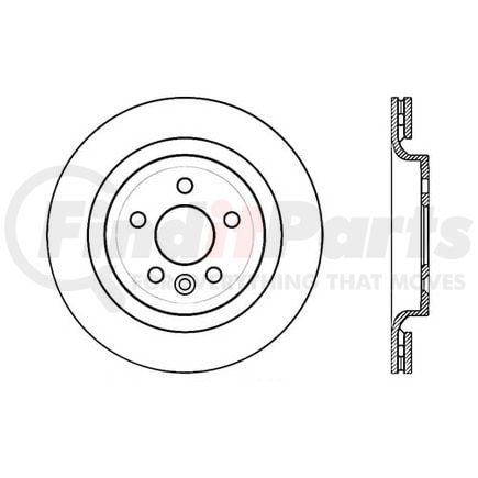 120.39045 by CENTRIC - Premium Brake Rotor