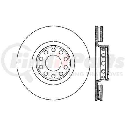 121.3304 by CENTRIC - C-TEK Standard Brake Rotor