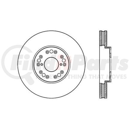 Centric 125.44083 Disc Brake Rotor Premium High-Carbon Rotor