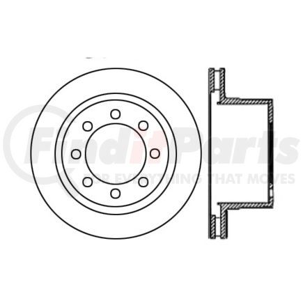 Centric 125.67062 Disc Brake Rotor Centric Premium High Carbon Alloy Brake Rotor