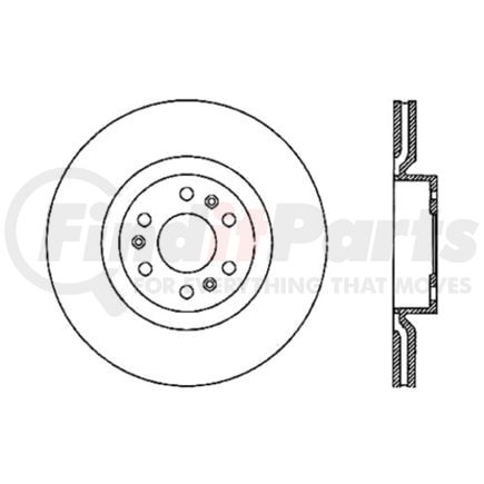 120.62075 by CENTRIC - Premium Brake Rotor