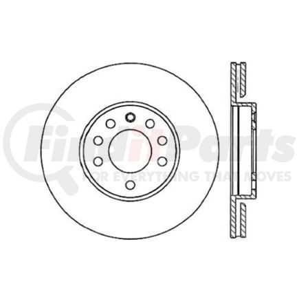 Centric 120.38017 Disc Brake Rotor Centric Premium High Carbon Alloy Brake Rotor
