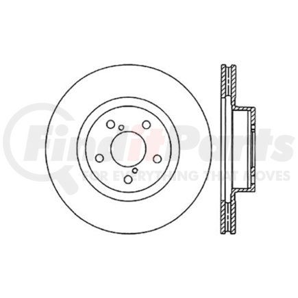 Centric 125.47012 Disc Brake Rotor Centric Premium High Carbon Alloy Brake Rotor