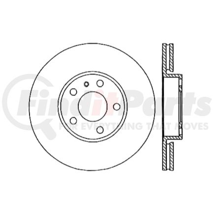 120.33111 by CENTRIC - Premium Brake Rotor