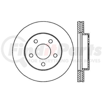 Centric 120.61022 Disc Brake Rotor Premium Brake Rotor