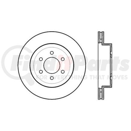 Centric 125.67057 Disc Brake Rotor Centric Premium High Carbon Alloy Brake Rotor