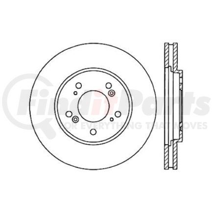Centric 121.40028 Disc Brake Rotor C-Tek Standard Brake Rotor