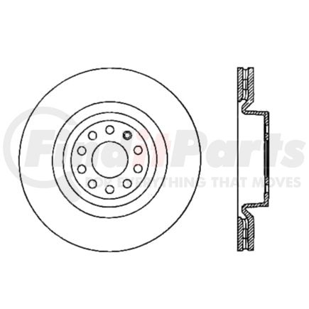 120.33098 by CENTRIC - Premium Brake Rotor
