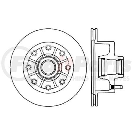 Centric 120.65000 Disc Brake Rotor and Hub Assembly Premium Brake Rotor