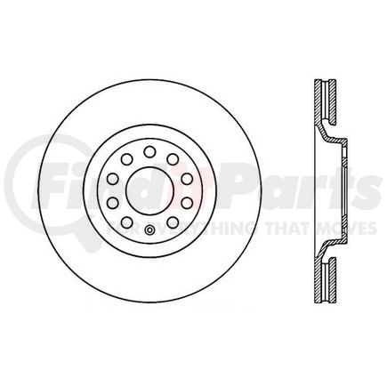Centric 120.33096 Disc Brake Rotor Premium Brake Rotor